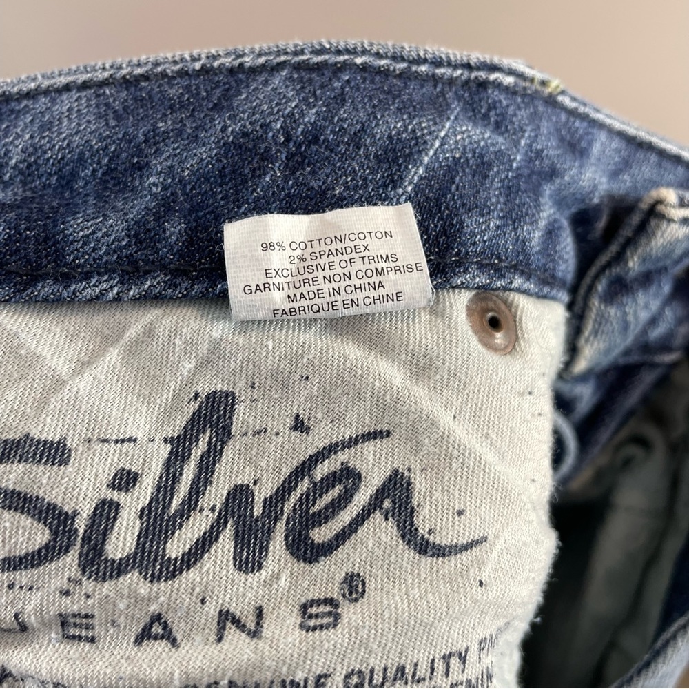 Vtg Silver Jeans Amie Flare Leg Women’s 28/34 Medium Blue Denim Lower Rise Y2k - Picture 13 of 14